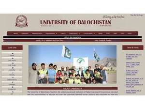 University of Balochistan's Website Screenshot