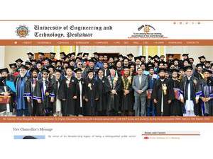 یونیورسٹی آف انجینئرنگ اینڈ ٹیکنالوجی، پشاور's Website Screenshot