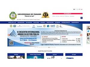 University of Panamá's Website Screenshot