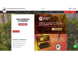 Autonomous University of Asunción's Website Screenshot