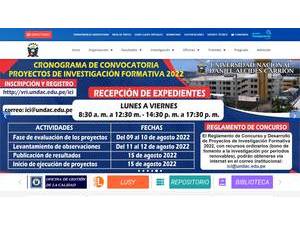 Universidad Nacional Daniel Alcides Carrion's Website Screenshot