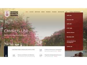 National University of Engineering, Peru's Website Screenshot
