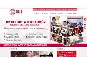 National University of Santa's Website Screenshot