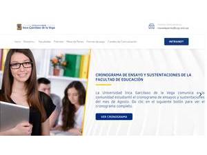 Inca Garcilaso de la Vega University's Website Screenshot