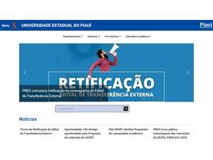 State University of Piauí's Website Screenshot