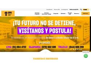 Universidad Privada del Norte's Website Screenshot
