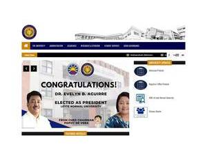 Leyte Normal University's Website Screenshot