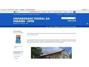 Federal University of Paraíba's Website Screenshot