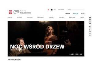 AST National Academy of Theatre Arts in Kraków's Website Screenshot