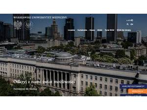 Medical University of Warsaw's Website Screenshot