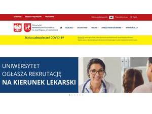 Jan Dlugosz University of Czestochowa's Website Screenshot
