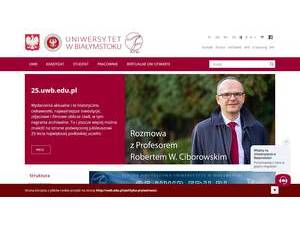 University of Bialystok's Website Screenshot