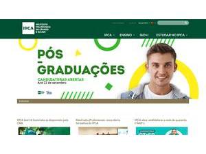 Polytechnic Institute of Cávado and Ave's Website Screenshot