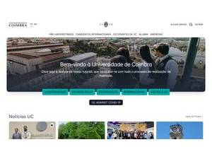 University of Coimbra's Website Screenshot