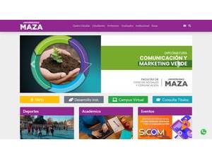 Juan Agustín Maza University's Website Screenshot