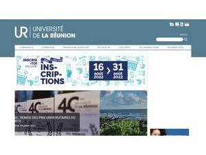 University of Reunion's Website Screenshot