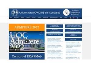 Ovidius University of Constanta's Website Screenshot