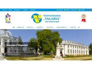 Valahia University of Targoviste's Website Screenshot