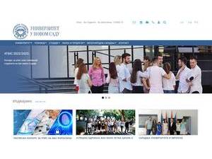 University of Novi Sad's Website Screenshot