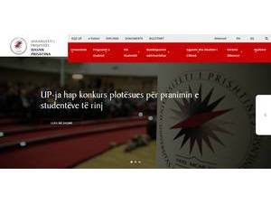 University of Prishtina's Website Screenshot