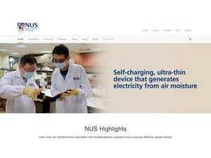 National University of Singapore's Website Screenshot
