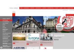 University of Ljubljana's Website Screenshot