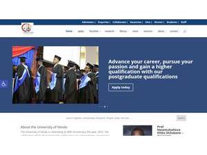 University of Venda's Website Screenshot