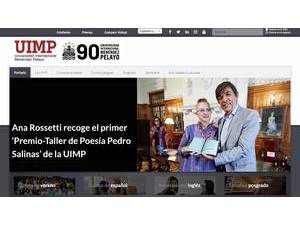Menéndez Pelayo International University's Website Screenshot