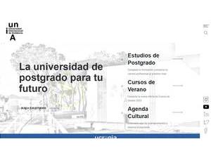 International University of Andalusia's Website Screenshot