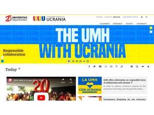 Universidad Miguel Hernández de Elche's Website Screenshot