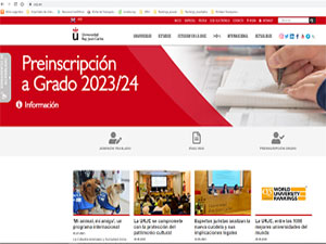 Rey Juan Carlos University's Website Screenshot