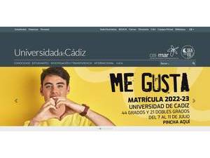 Universidad de Cádiz's Website Screenshot