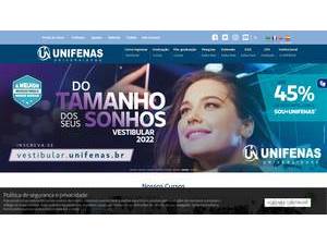 University of José do Rosário Vellano's Website Screenshot