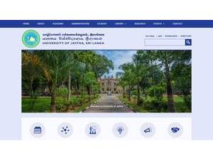 University of Jaffna's Website Screenshot