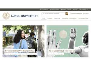 Lund University's Website Screenshot