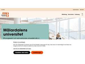 Mälardalen University's Website Screenshot