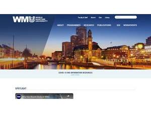 World Maritime University's Website Screenshot