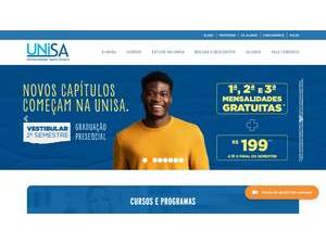 Universidade Santo Amaro's Website Screenshot