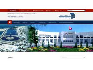جامعة 7 نوفمبر بقرطاج's Website Screenshot