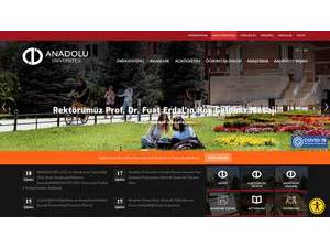 Anadolu University's Website Screenshot