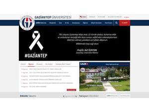 Gaziantep University's Website Screenshot