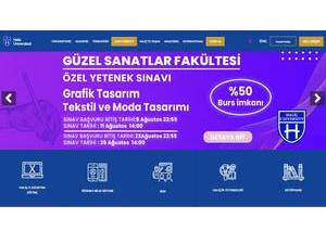 Haliç University's Website Screenshot