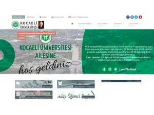 Kocaeli University's Website Screenshot