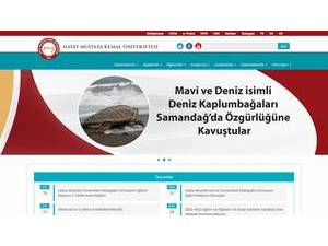 Hatay Mustafa Kemal University's Website Screenshot