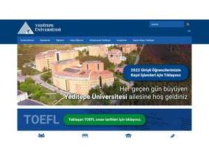 Yeditepe Üniversitesi's Website Screenshot