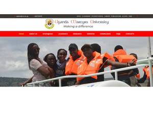 Uganda Martyrs University's Website Screenshot