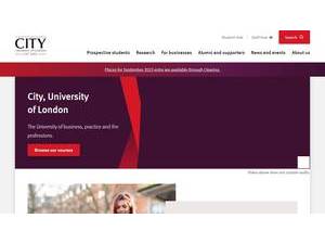 City, University of London's Website Screenshot