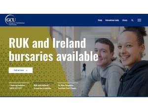 Glasgow Caledonian University's Website Screenshot