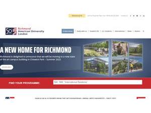 Richmond, The American International University in London's Website Screenshot