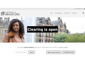 University of Bradford's Website Screenshot